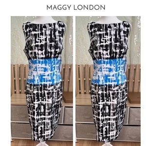 NWT Maggie London Women Size 8 Dress - Office classy - Thick Fabric - Fit